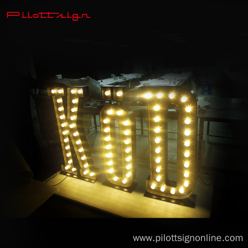 Popular Custom outdoor equipment Led bulb Sign